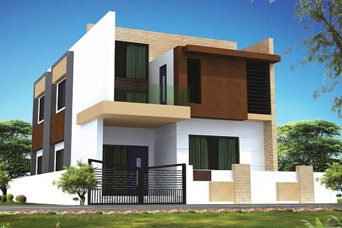 3D elevation and interior design for a building in Tuticorin